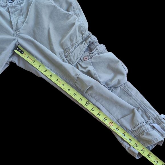 Joie Ripstop Cropped Cargo Pants VTG Y2K MADE IN USA Khaki Button Fly size 27 - Picture 13 of 16